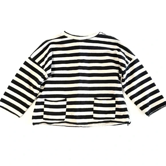 Zara 18-24M striped long sleeve top - Picture 1 of 4